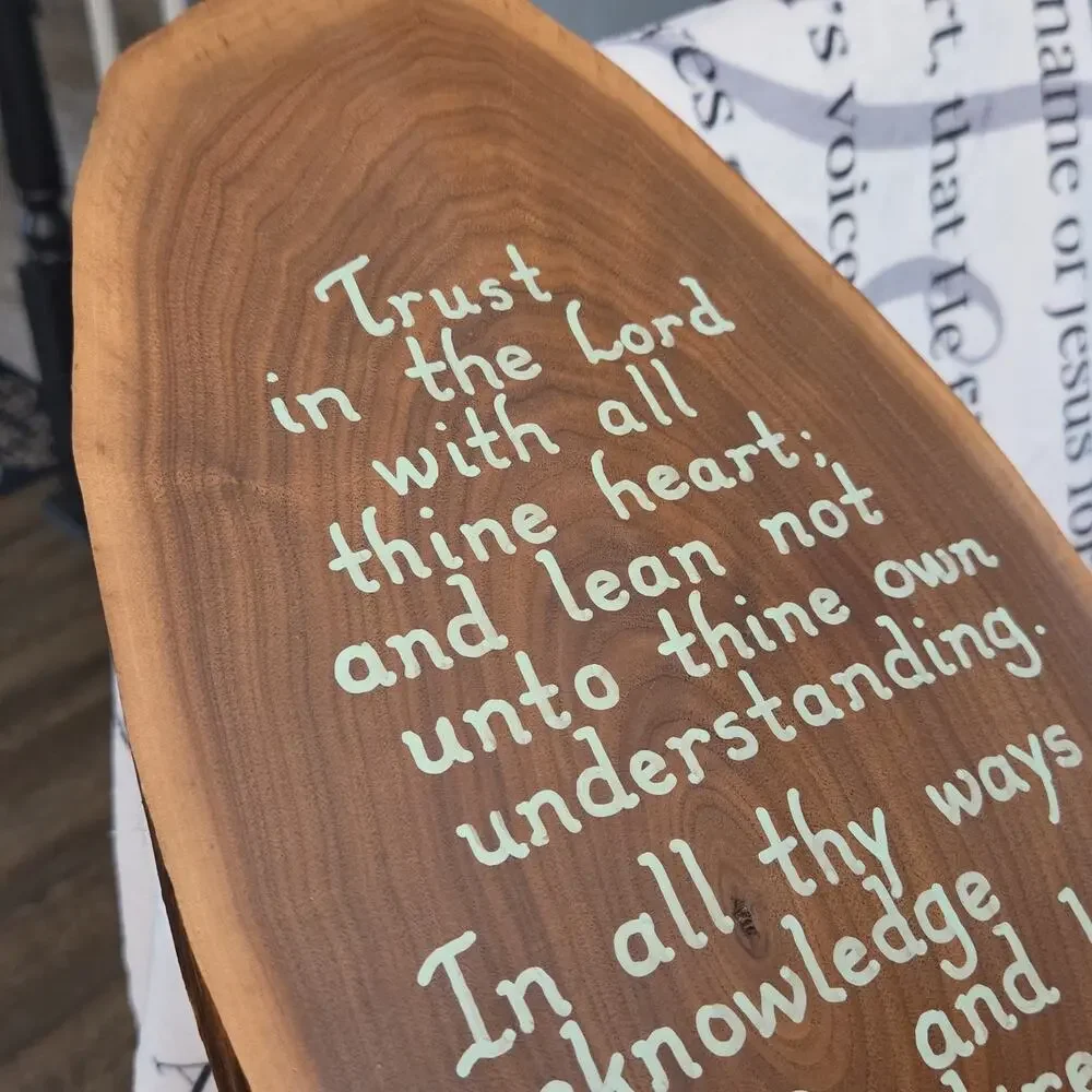 Wooden Plaque Bible Verse Proverbs Trust in the Lord With All Thine Heart